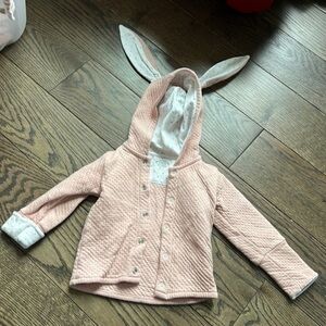 Livly easter bunny cardigan sweater 6-9 months baby light pink cream cotton